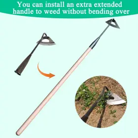Fmnyyaid 428787526544 Garden Hoe All-steel Hardened Hollow Sharp Durable Weeding Tools #2