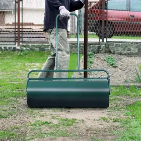 Forclover 445021024001 36 X 12.01 Inch Tow Lawn Roller Water Filled Metal Push In Green
