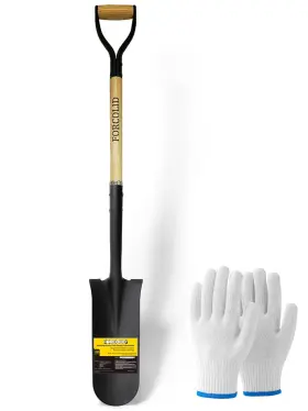 Sspsc006 Forcolid Drain Spade Shovel Garden Trenching Woode D-handle Ste