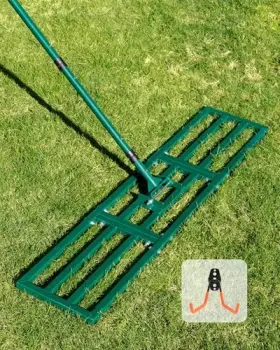 26cdp Forvenora Lawn Leveling Rake Yard With Wall-mount Hook Heavy-duty 45 Inch X10
