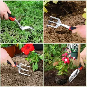 Cz-01 Fosiweelo Gardening Tool Set 8 Pieces Aluminum Heavy Duty Kit With Ergonomic Ha #3