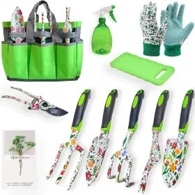 Fpizrtes 788362011024 Aluminium Alloy 11-piece Gardening Tool Set With Non-slip Soft Rubber Handle He