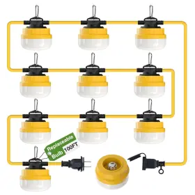 Ba0902004l Freelicht 100ft Construction String Lights 100w 12000lm Ip65 Weatherproof Li
