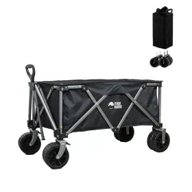 Fugu2023001 Fugu House Collapsible Folding Outdoor Utility Wagon Black