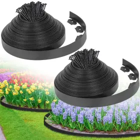 Hyus-11 Funfanso 2-inch X 100 Ft Landscape Edging Border With 150 Stakes Plastic For L