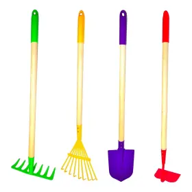 G & F Products 697509365688 Justforkids Newkids Garden Tool Set Toy Rake Spade Hoe And Leaf 4-piece