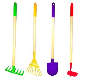 G & F Products 899324002261 Justforkids Kids Garden Tool Set Toy Rake Spade Hoe And Leaf Reduced