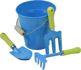 10051 G & F Products 899324003558 And Justforkids Kids Water Pail With Garden Tools Set Blue 4 P