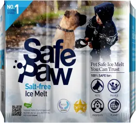 41022 Gaia Enterprises Inc Ice Melt Pet Safe For Driveway And Concrete 100% Salt Chloride Free 22 Lbs