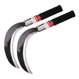 206gon707qx46he9 Ganazono 2pcs Manganese Steel Gardening Ergonomic Short Handle Weeding 26x18cm Black