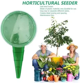 Ganpub 792483850424 Green Seeding Dispenser 5 File Adjustable Planter Plant Seed Hand Sower Dispe #2
