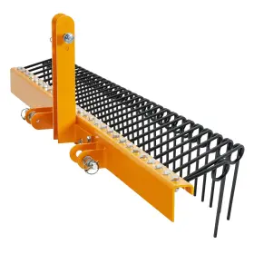 Gaomon 198290526321 Pine Straw Rake 60 Inch 26 Coil Spring Tines Durable Powder Coated Steel Tow