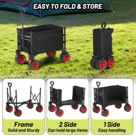 120l Gaomon 198723934037 Collapsible Beach Wagon 220lbs Weight Capacity Heavy Duty Foldable Gard #3