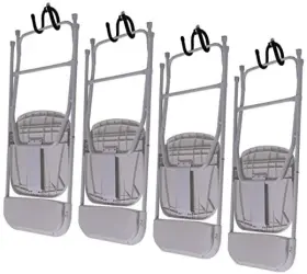 Garage Storage Tool Organizer Rack 744591663137 4 Pack Chair Wall Mounted Folding Chairs And Hanger