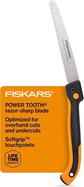 390470-1004 Garden Hand Saw Folding With Dual Position Locking Blade For Overhand Cuts And