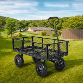 Garden Cart 313107420481 660lb And Wagon Heavy Duty Steel Removable Sides 10in