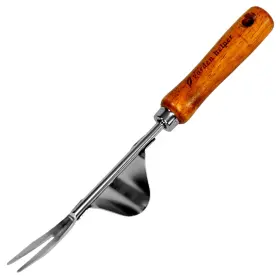 Garden Helper 991524370044 Weed Puller Heavy Duty Japanese Steel With Wood Handle Hand Weeding Tool Ma