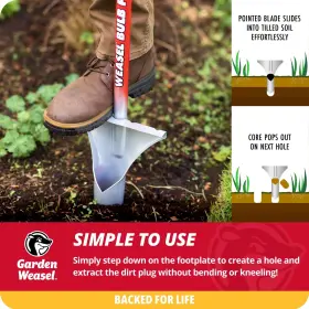Garden Weasel 810053890042 Bulb Planter - Long Handle Annuals Ground Cover Vegetables #3