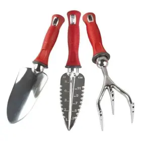 Garden Weasel 810053890097 3 Piece Hand Tool Set Heavy Duty Trowel Tiller And Transplanter