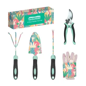 Gardenhome 805939610746 5-piece Tool Set Durable Garden Kit With Ergonomic Non-slip Handles Accessorie