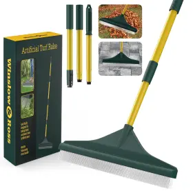 B0drjk55wn Gardtech Artificial Turf Rake With Steel Telescopic Handle 32 To 55 Inch 3 Piece-pole Ea