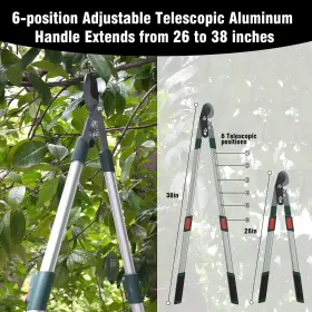 Gartol 714855180854 3-piece Garden Tool Set - Bypass Lopper Hedge Shears Pruning With Te #3