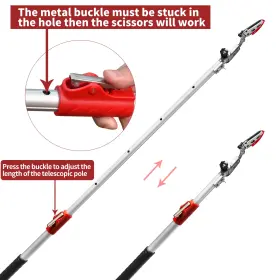 Gartol 749877698605 Pruner For Garden Cut Upto 1 Inch And Hold Telescopic Pole Fruit Picke #3