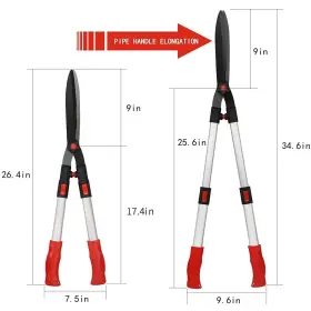 Gartol 797805100072 Extendable Handle Hedge Shears With Adjustable Length 9inch Wa #3