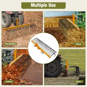 Rake3 Garvee 629828510470 60 Inch Pine Straw Point Hitch Receiver Attachment Fit To Cat0 Cat 1 New