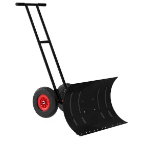 X16.5 Garvee 629833139215 29 Inch Carbon Steel Snow Shovel With Wheels Efficient Removal For Driveway