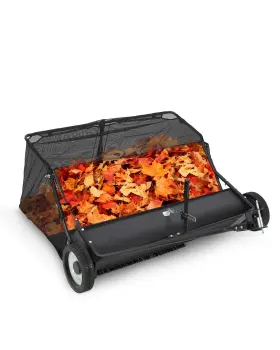 Fuf3vfaq8zbvezieur71vq9z Garvee 42 In Lawn Sweeper Tow Behind Pull Yard 21 Cu. Ft Large Hopp