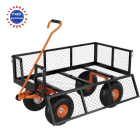 O7jhb4jt-ufyoztoqszecax90a5 Garveelife Heavy Duty Steel Garden Cart 500 Lbs Capacity 3 In 1 Pullable Wagon