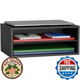 B0fdg9pmsw Gdindinfan Wood Desktop Letter Tray File Organizer Paper Storage Mail Sorter Adj
