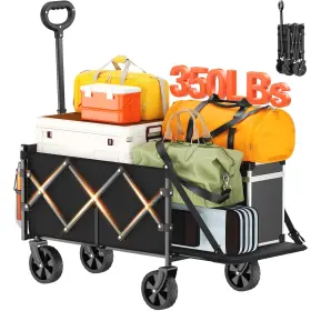 M2-wagon Geamen Foldable Utility Wagon For Shopping Camping Garden Sports Groceries