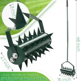 Geepin 751342846244 Lawn Aerator Upgraded Manual Tool Wdetachable Steel Handle #2