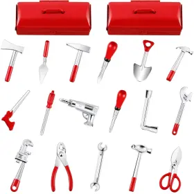Hb-gejoy-19919 Gejoy 17pcs 1 12 Miniature Doll House Tools Metal Home Repair Set Multifuncti