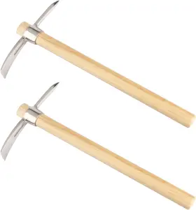 Genhakon 313047756718 2 Pcs 16 Inch Mattock Pick Axe Stainless Steel Hoe Garden