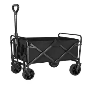 Georay 768447707479 Heavy Duty Collapsible Garden Cart With Adjustable Handle And Cup Holders - P