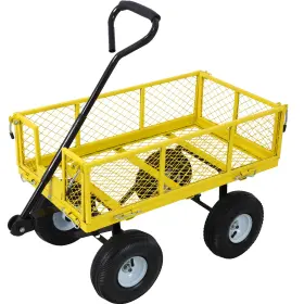 Gfyship 768604499544 550lbs Garden Carts Yard Mesh Wagon Lawn Utility Cart Outdoor Steel Heavy Duty