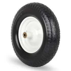 Ff4008ss-1b-6h Gicool 16 Inch Solid Wheelbarrow Tire 4.80/4.00-8 Flat-free And Wheel 6 Centere