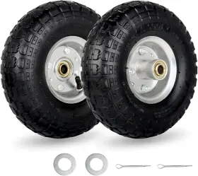 Wh-rp3504s-2d Gicool 4.10/3.50-4 Inch Tire And Wheel 10 Pneumatic With 2.25 Offset Hub 5/8 Axl