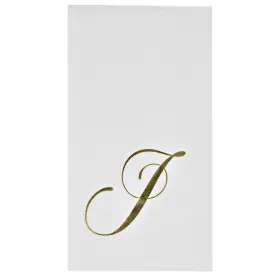 B08vcplrfn Gift Boutique 100 Gold Monogram Guest Napkins Letter J Disposable Paper Pack Ele