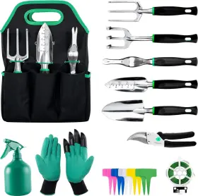 Gt-11 Gigalumi Gardening Tool Set 11 Pcs Aluminum Garden Hand Tools Heavy Duty Wi