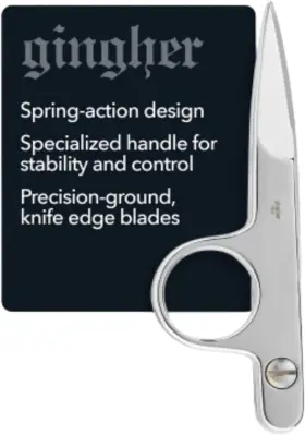 Gingher 743921211178 Spring-action Knife-edge Thread Nippers - 4.5 Inch Stainless Steel Silver