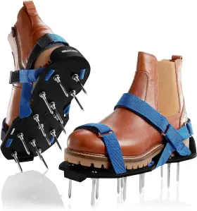 Ns-001-usa Gmbh Lawn Aerator With Adjustable Straps - For Aeration Or As Screed Shoes Law