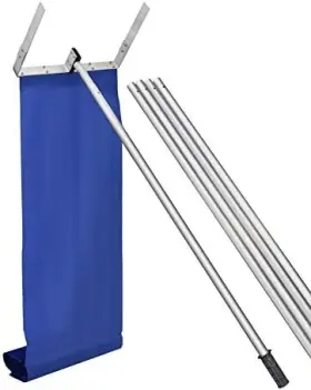 Gnl Recsports 768619486898 20 Feet Aluminum Snow Rake With 17ft Slide 5 Extension Tubes And Anti-ski