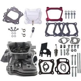 Amjx-bd12087 Goirtutss Assembled Cylinder Head Clear Valve Cover Kit For Honda Gx160 Gx200 Preda