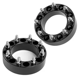 M14x1.5 Goldenlion 6080kt Ksp 2 Inch 8x6.5 Wheel Spacers With Studs 8x165.1 -8x6.5-2pcs Black