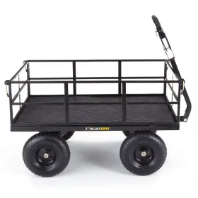 Gorilla Carts 722571011086 Cart 9 Cubic Feet Heavy Duty Steel Utility Wagon Black For Parts