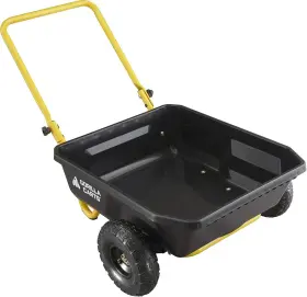 Gcr-4 Gorilla Carts Poly Dump Cart 2-wheel Garden Wagon With Foldable Handle 4 Cu Ft 300 Lb